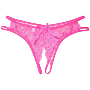 TrowBridge Transparent Women Panties Female Lace Underwear Open Crotch Thongs Sexy Lingerie Erotic Panty Hot G-String Cute Bow | TageUnlimited