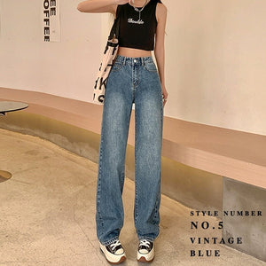 Vintage High Waist Jeans Woman Clothing Denim Streetwear Y2k Baggy Pants for Women Clothing Women&#39;s Jeans 90s Clothes Harajuku | 0 | TageUnlimited