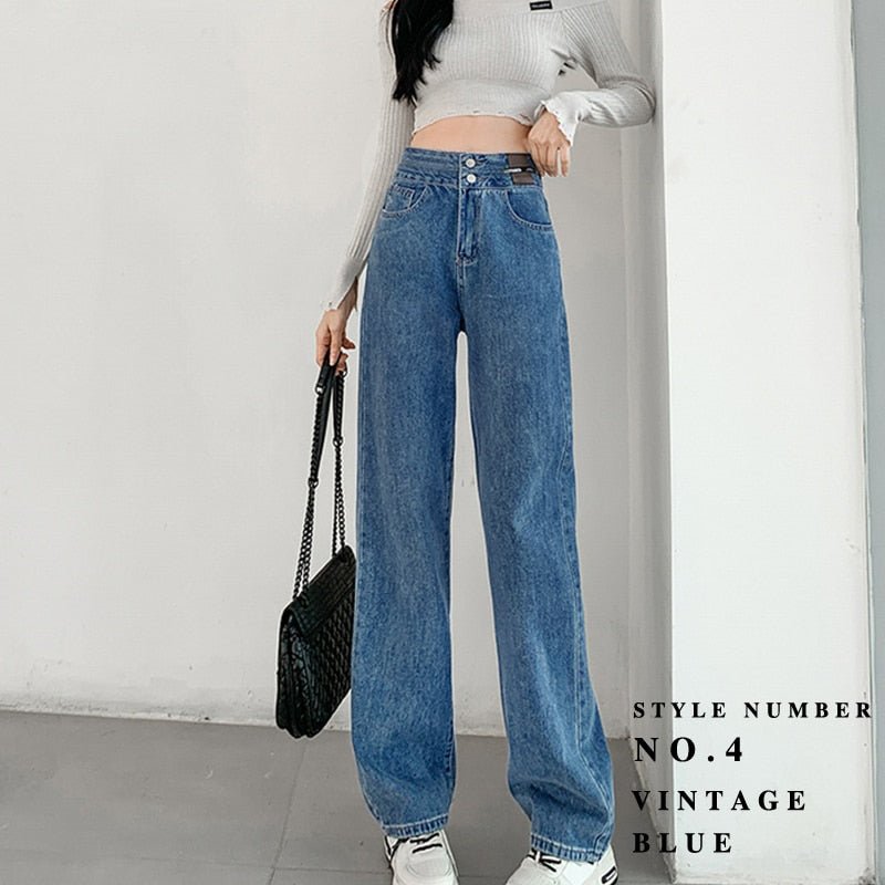 Vintage High Waist Jeans Woman Clothing Denim Streetwear Y2k Baggy Pants for Women Clothing Women&#39;s Jeans 90s Clothes Harajuku | 0 | TageUnlimited