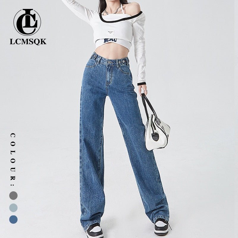 Vintage High Waist Jeans Woman Clothing Denim Streetwear Y2k Baggy Pants for Women Clothing Women&#39;s Jeans 90s Clothes Harajuku | 0 | TageUnlimited