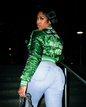 Vintage Women Varsity Jackets Letter Embroidery Bubble Puffer Warm Cropped Baseball Coat  Fall Winter Streetwear Bomber Y2K | 0 | TageUnlimited