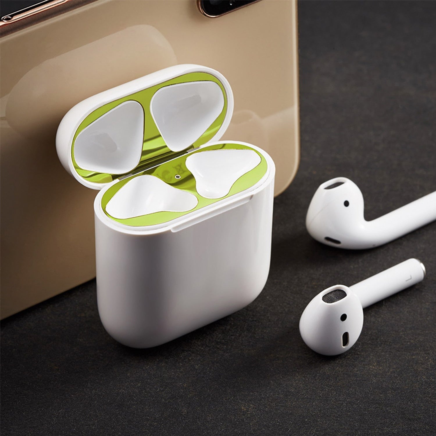 Vococal Plating Metal Protective Dustproof Stickers Guards for Apple Airpods 1st 2nd Generation Air pods Wired Charging Case | 0 | TageUnlimited