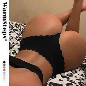 WarmSteps Women Panties Sexy Ruffles Woman Lingerie Ice Silk Semaless Underwear Fitness Sports Yoga Underpants Female Tanga XL | TageUnlimited