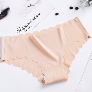 WarmSteps Women Panties Sexy Ruffles Woman Lingerie Ice Silk Semaless Underwear Fitness Sports Yoga Underpants Female Tanga XL | TageUnlimited