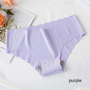 WarmSteps Women&#39;s Panties Sexy Ruffles Woman Lingerie Ice Silk Semaless Underwear Fitness Sports Yoga Underpants Female Tanga XL | TageUnlimited