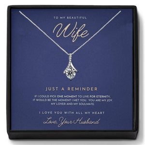 Wife Necklace Husband Fashion Crystal Necklace Femal Soulmate Pendant Necklaces Girl Jewelry Christmas Birthday Gifts | 0 | Tage-Active