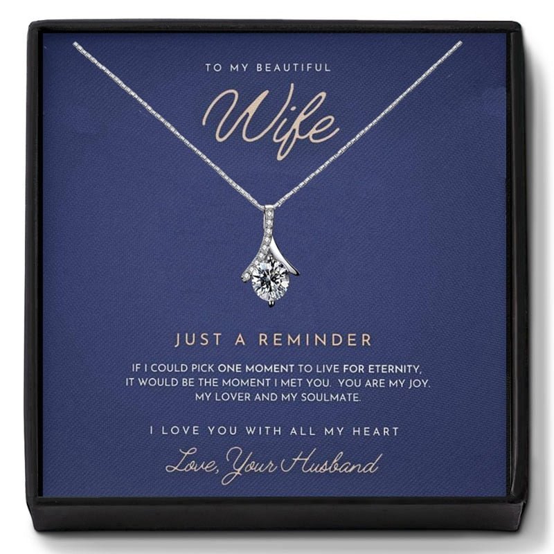 Wife Necklace Husband Fashion Crystal Necklace Femal Soulmate Pendant Necklaces Girl Jewelry Christmas Birthday Gifts | 0 | Tage-Active