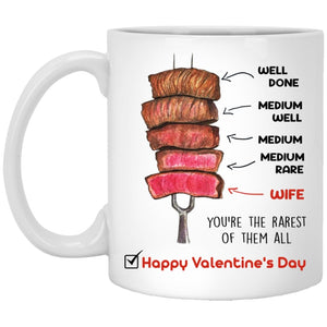 Wife You're The Rarest Of Them All - Happy Valentine's Day Mug. | Drinkware | coffee cup, Coffee mug, coffee mug quote, Drinkware, funny af, funny coffee mug, funny mugs, gag gifts, GIft for her, Gift for him, Gift for wife, happy valentine's day mug, Housewares, i fucking love you, i fucking love you mug, i love fucking you, i love fucking you mug, Mugs, perfect gift mug, valentines day mug, You're the rarest of them all | TageUnlimited