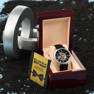 Will You Be My Best Man | Openwork Watch Plus Message Card | Jewelry | TageUnlimited