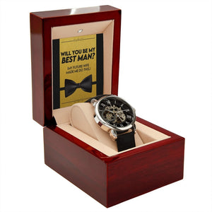 Will You Be My Best Man | Openwork Watch Plus Message Card | Jewelry | TageUnlimited