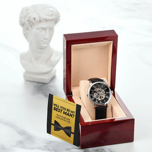 Will You Be My Best Man | Openwork Watch Plus Message Card | Jewelry | TageUnlimited
