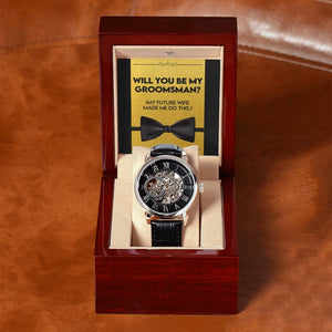 Will You be My Groomsman | Openwork Watch Plus Message Card | Jewelry | TageUnlimited