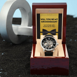 Will You be My Groomsman | Openwork Watch Plus Message Card | Jewelry | TageUnlimited