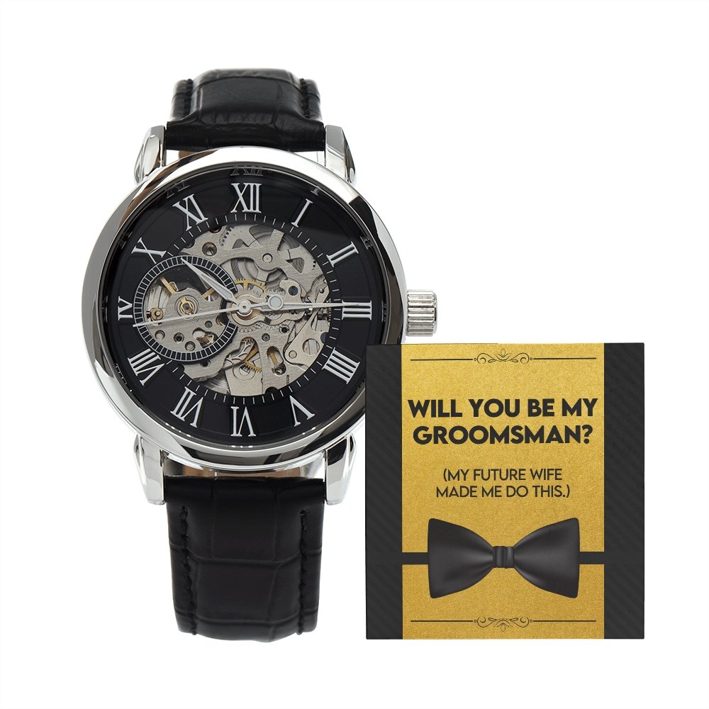 Will You be My Groomsman | Openwork Watch Plus Message Card | Jewelry | TageUnlimited