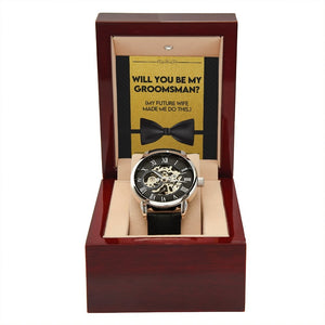 Will You be My Groomsman | Openwork Watch Plus Message Card | Jewelry | TageUnlimited