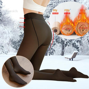 Winter Women Leggings Fleece Warm Tights Sexy Slim Translucent Pantyhose High Waist Thick Wool Sock Panty Women Thermal Leggings | 0 | TageUnlimited
