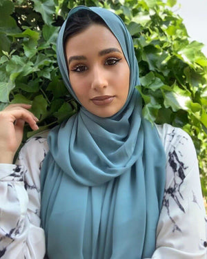 Women Hijabs Muslim Casual Fashion Solid Color Monochrome Pearl Chiffon Scarf Scarf For Women America Hot Selling HeadScarf | TageUnlimited