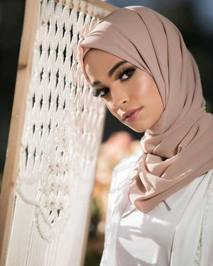 Women Hijabs Muslim Casual Fashion Solid Color Monochrome Pearl Chiffon Scarf Scarf For Women America Hot Selling HeadScarf | TageUnlimited