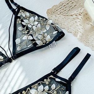 Women Lace Bra Sets Seamless Underwear Backless Vest Sexy Bralette Lingerie Ultrathin Bra & Brief Sets Female | TageUnlimited
