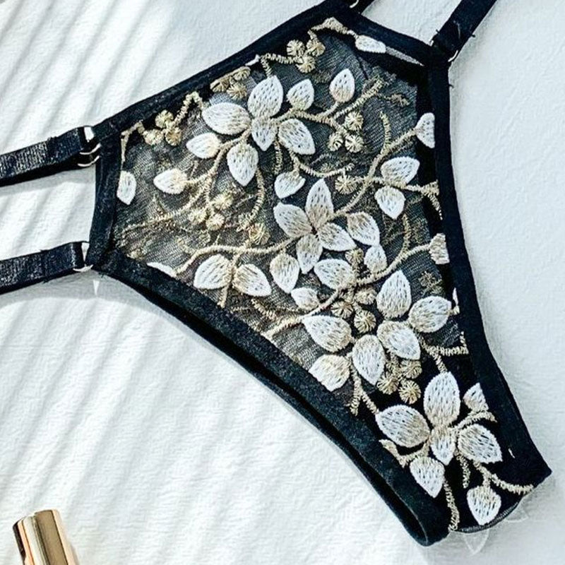 Women Lace Bra Sets Seamless Underwear Backless Vest Sexy Bralette Lingerie Ultrathin Bra & Brief Sets Female | TageUnlimited