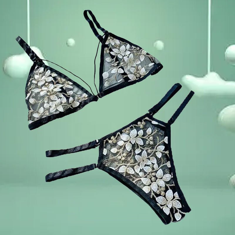 Women Lace Bra Sets Seamless Underwear Backless Vest Sexy Bralette Lingerie Ultrathin Bra & Brief Sets Female | TageUnlimited