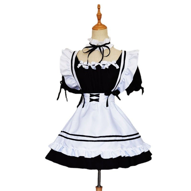 Women Maid Outfit Anime Dress Black And White Dresses Japanese Cute Lolita Dress Costume Cosplay Cafe Apron Party Costume | Tage-Active