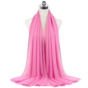Women Muslim Chiffon Hijab Shawls Scarf Modal Cotton Jersey Hijabs Plain Soft For Woman Muslim Voile Head Wraps 70*180cm Islamic | TageUnlimited
