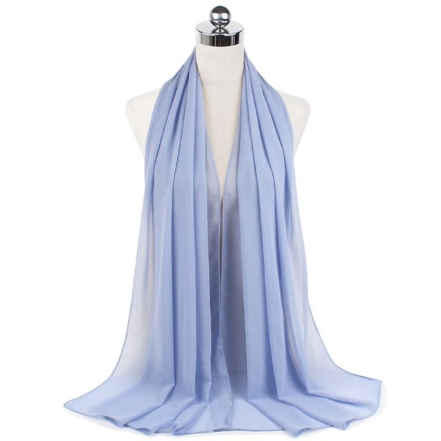 Women Muslim Chiffon Hijab Shawls Scarf Modal Cotton Jersey Hijabs Plain Soft For Woman Muslim Voile Head Wraps 70*180cm Islamic | TageUnlimited