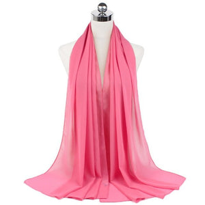 Women Muslim Chiffon Hijab Shawls Scarf Modal Cotton Jersey Hijabs Plain Soft For Woman Muslim Voile Head Wraps 70*180cm Islamic | TageUnlimited