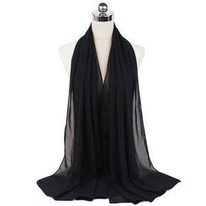 Women Muslim Chiffon Hijab Shawls Scarf Modal Cotton Jersey Hijabs Plain Soft For Woman Muslim Voile Head Wraps 70*180cm Islamic - TageUnlimited
