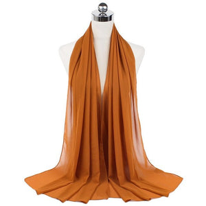 Women Muslim Chiffon Hijab Shawls Scarf Modal Cotton Jersey Hijabs Plain Soft For Woman Muslim Voile Head Wraps 70*180cm Islamic - TageUnlimited