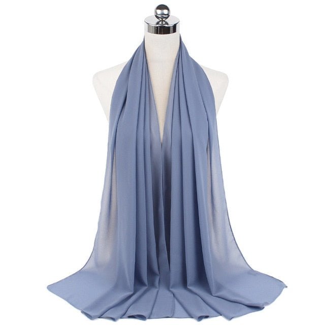 Women Muslim Chiffon Hijab Shawls Scarf Modal Cotton Jersey Hijabs Plain Soft For Woman Muslim Voile Head Wraps 70*180cm Islamic | TageUnlimited