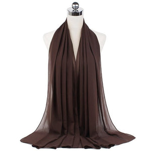 Women Muslim Chiffon Hijab Shawls Scarf Modal Cotton Jersey Hijabs Plain Soft For Woman Muslim Voile Head Wraps 70*180cm Islamic | TageUnlimited
