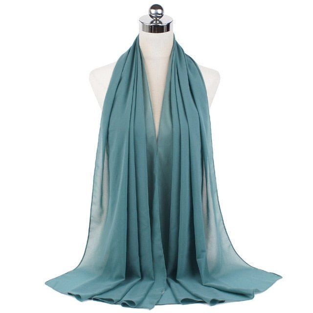 Women Muslim Chiffon Hijab Shawls Scarf Modal Cotton Jersey Hijabs Plain Soft For Woman Muslim Voile Head Wraps 70*180cm Islamic | TageUnlimited