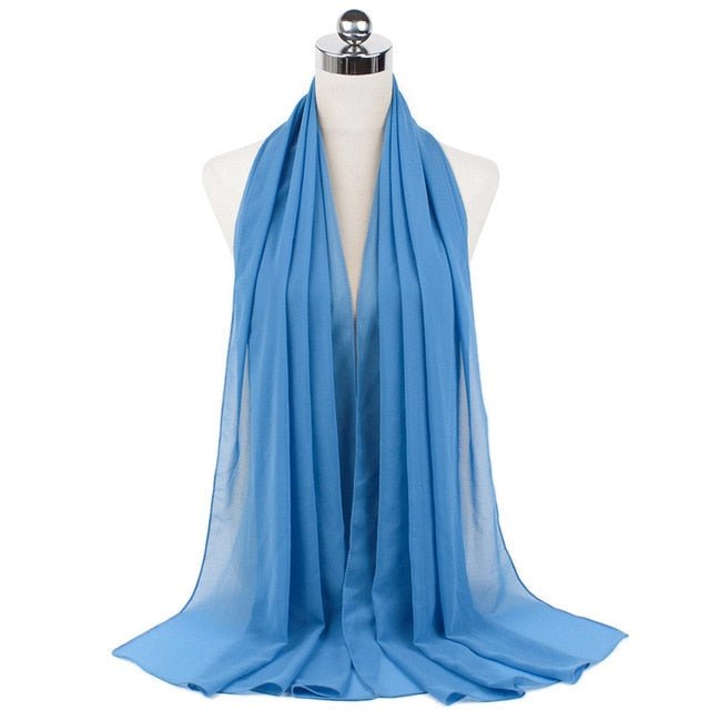 Women Muslim Chiffon Hijab Shawls Scarf Modal Cotton Jersey Hijabs Plain Soft For Woman Muslim Voile Head Wraps 70*180cm Islamic | TageUnlimited