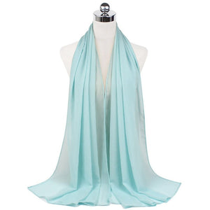 Women Muslim Chiffon Hijab Shawls Scarf Modal Cotton Jersey Hijabs Plain Soft For Woman Muslim Voile Head Wraps 70*180cm Islamic | TageUnlimited