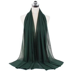 Women Muslim Chiffon Hijab Shawls Scarf Modal Cotton Jersey Hijabs Plain Soft For Woman Muslim Voile Head Wraps 70*180cm Islamic | TageUnlimited