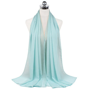 Women Muslim Chiffon Hijab Shawls Scarf Modal Cotton Jersey Hijabs Plain Soft For Woman Muslim Voile Head Wraps 70*180cm Islamic - TageUnlimited
