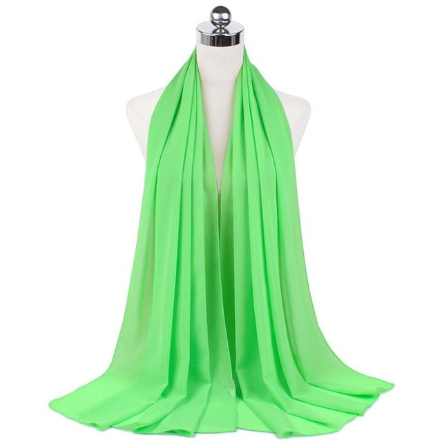 Women Muslim Chiffon Hijab Shawls Scarf Modal Cotton Jersey Hijabs Plain Soft For Woman Muslim Voile Head Wraps 70*180cm Islamic | TageUnlimited