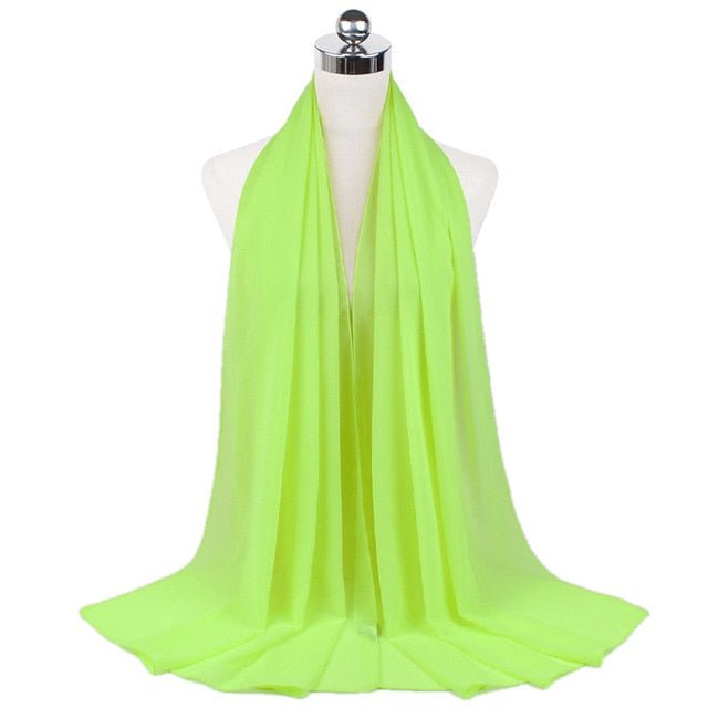 Women Muslim Chiffon Hijab Shawls Scarf Modal Cotton Jersey Hijabs Plain Soft For Woman Muslim Voile Head Wraps 70*180cm Islamic | TageUnlimited
