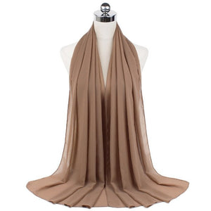 Women Muslim Chiffon Hijab Shawls Scarf Modal Cotton Jersey Hijabs Plain Soft For Woman Muslim Voile Head Wraps 70*180cm Islamic | TageUnlimited