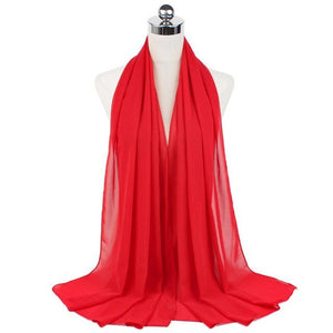 Women Muslim Chiffon Hijab Shawls Scarf Modal Cotton Jersey Hijabs Plain Soft For Woman Muslim Voile Head Wraps 70*180cm Islamic | TageUnlimited