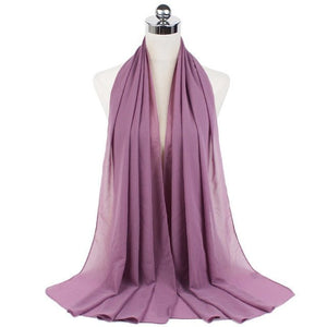 Women Muslim Chiffon Hijab Shawls Scarf Modal Cotton Jersey Hijabs Plain Soft For Woman Muslim Voile Head Wraps 70*180cm Islamic - TageUnlimited