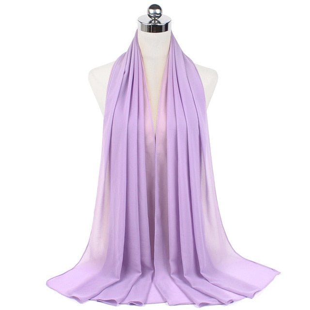 Women Muslim Chiffon Hijab Shawls Scarf Modal Cotton Jersey Hijabs Plain Soft For Woman Muslim Voile Head Wraps 70*180cm Islamic | TageUnlimited