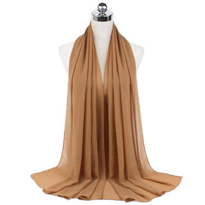 Women Muslim Chiffon Hijab Shawls Scarf Modal Cotton Jersey Hijabs Plain Soft For Woman Muslim Voile Head Wraps 70*180cm Islamic | TageUnlimited