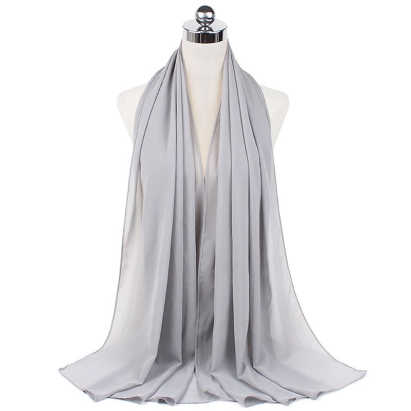 Women Muslim Chiffon Hijab Shawls Scarf Modal Cotton Jersey Hijabs Plain Soft For Woman Muslim Voile Head Wraps 70*180cm Islamic - TageUnlimited