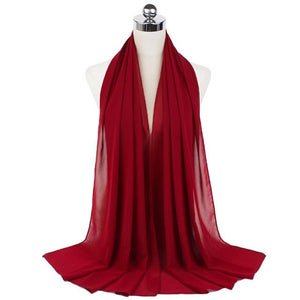 Women Muslim Chiffon Hijab Shawls Scarf Modal Cotton Jersey Hijabs Plain Soft For Woman Muslim Voile Head Wraps 70*180cm Islamic | TageUnlimited