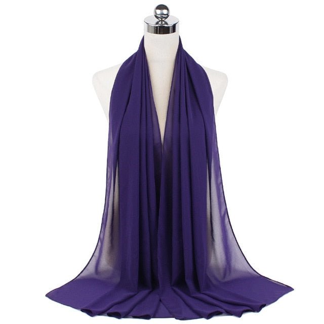 Women Muslim Chiffon Hijab Shawls Scarf Modal Cotton Jersey Hijabs Plain Soft For Woman Muslim Voile Head Wraps 70*180cm Islamic | TageUnlimited