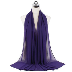 Women Muslim Chiffon Hijab Shawls Scarf Modal Cotton Jersey Hijabs Plain Soft For Woman Muslim Voile Head Wraps 70*180cm Islamic | TageUnlimited