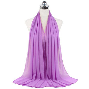 Women Muslim Chiffon Hijab Shawls Scarf Modal Cotton Jersey Hijabs Plain Soft For Woman Muslim Voile Head Wraps 70*180cm Islamic | TageUnlimited